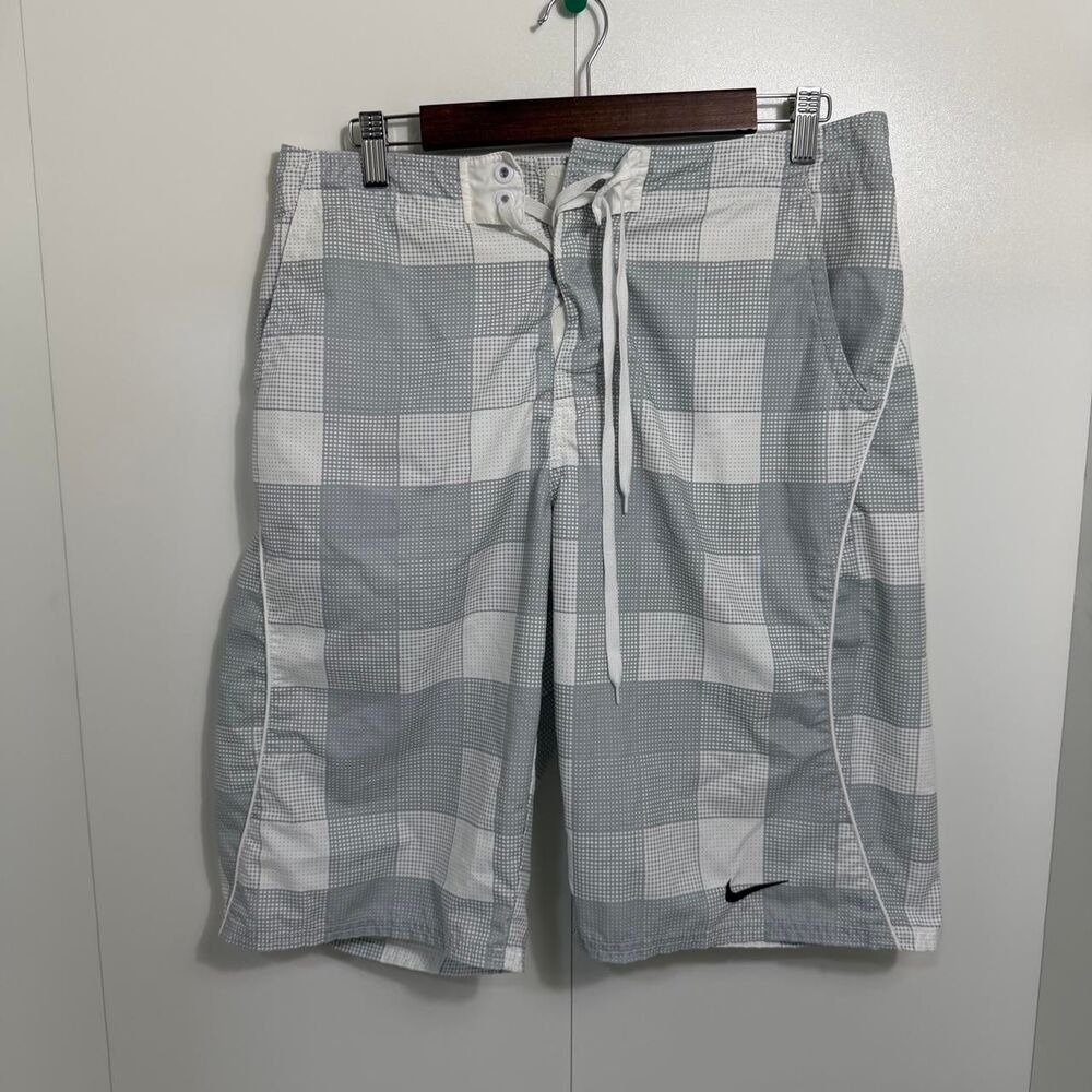 Nike Men's Grey and Blue Swim-briefs-shorts